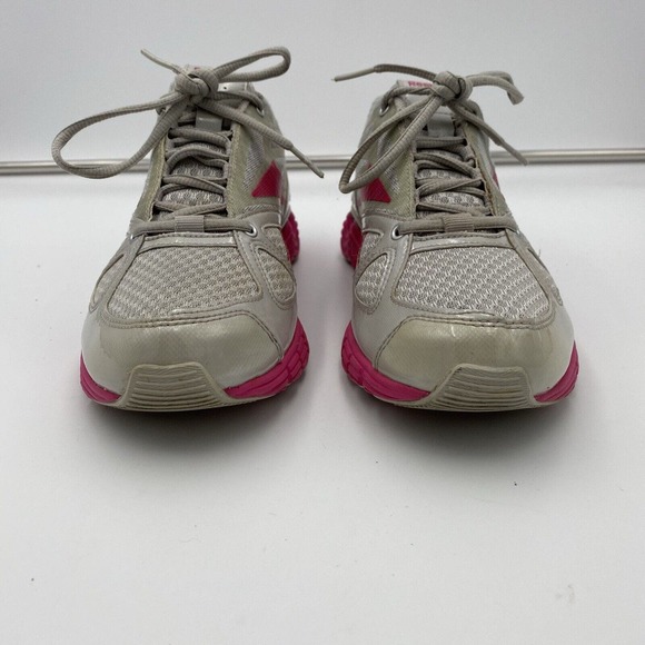 Reebok Vibe tech athletic shoes sneakers grey and pink women's size 7.5 US VGC! - Picture 2 of 12